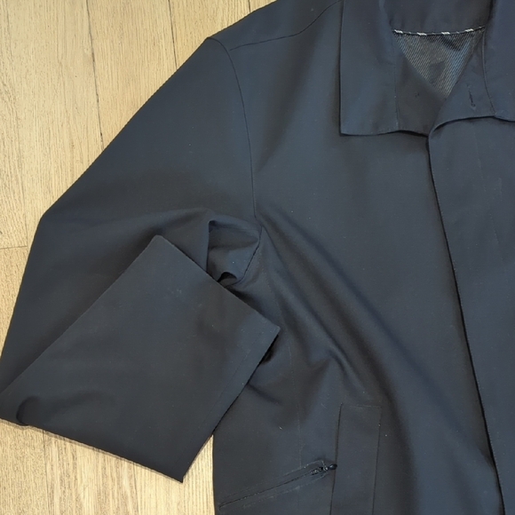 Jones New York Black Trench Coat with Long Sleeves and Relaxed Fit - Picture 11 of 16